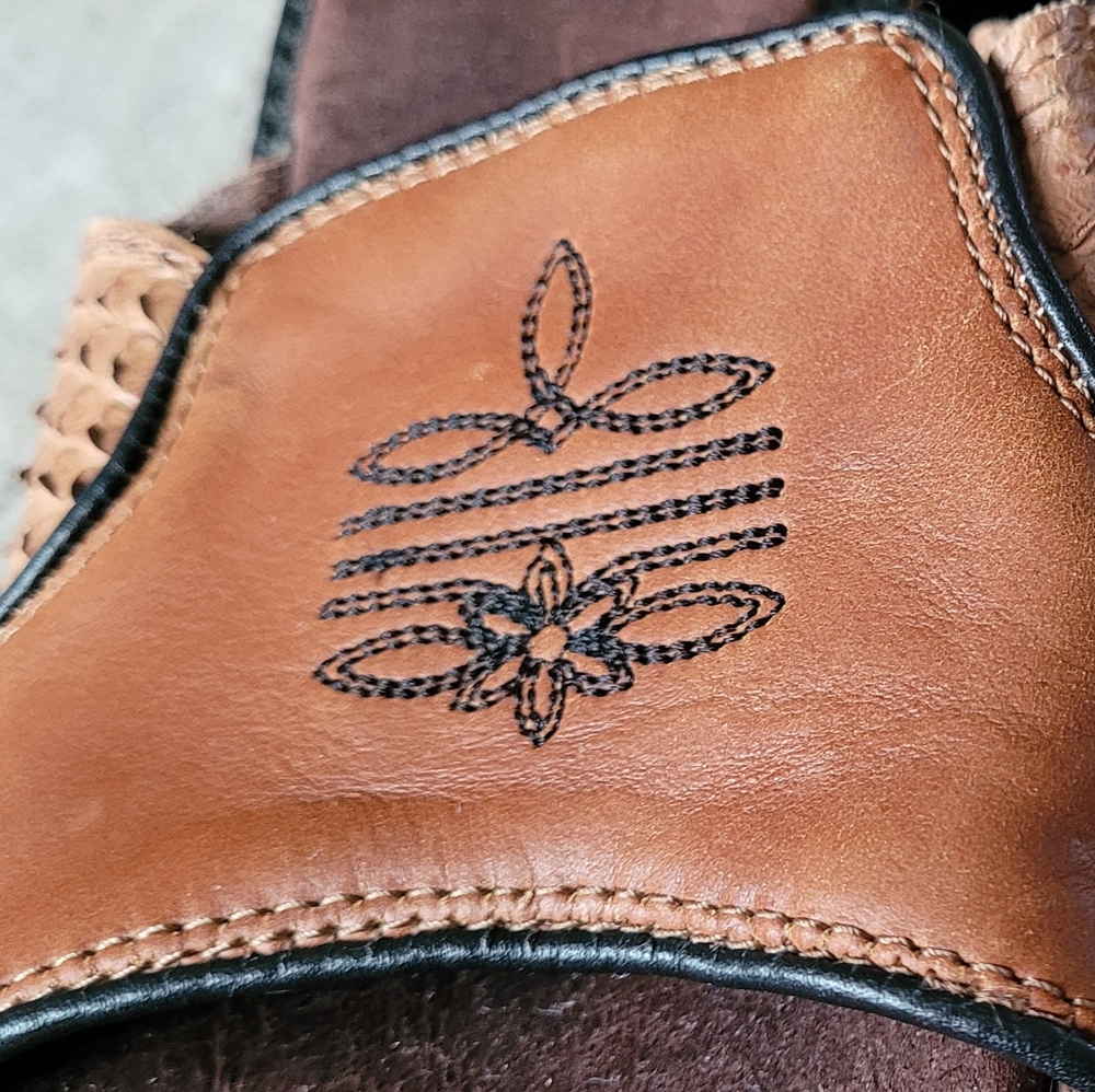 Roper Western Leather Slides - Picture 5 of 10